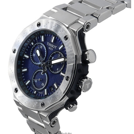 Tissot T-Race Chronograph Stainless Steel Blue Dial Quartz T141.417.11.041.00 100M Men's Watch