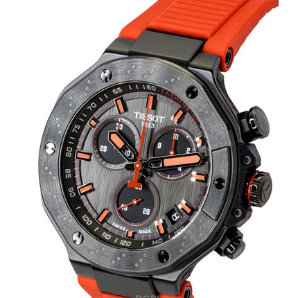 Tissot T-Race Chronograph Synthetic Strap Dark Grey Dial Quartz T141.417.37.061.01 100M Men's Watch