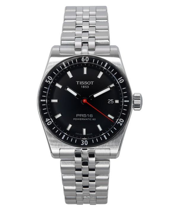 Tissot PR516 Powermatic 80 Stainless Steel Black Dial Automatic T149.407.11.051.00 100M Men's Watch
