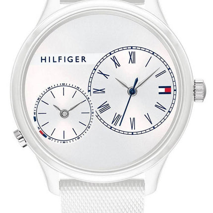 Tommy Hilfiger Meg White Dial Silicon Strap Quartz 1782145 Womens Watch