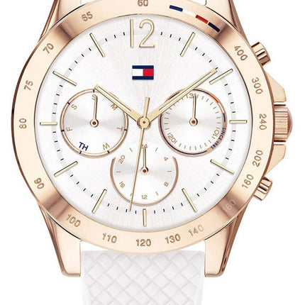 Tommy Hilfiger Haven White Dial Silicon Strap Quartz 1782199 Womens Watch