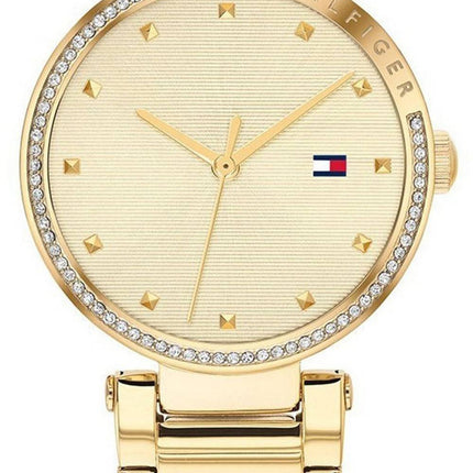 Tommy Hilfiger Lynn Crystal Accents Gold Tone Stainless Steel Quartz 1782235 Water Womens Watch
