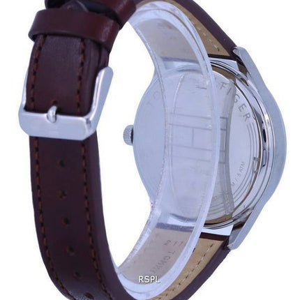 Tommy Hilfiger Damon Leather White Dial Quartz TH-1791418.G Mens Watch