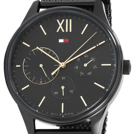 Tommy Hilfiger Damon Black Dial Stainless Steel Quartz 1791420 Mens Watch