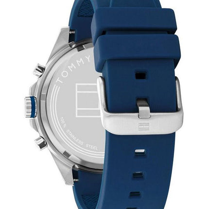 Tommy Hilfiger Max Silicone Strap Multifunction Blue Dial Quartz 1791970 Mens Watch