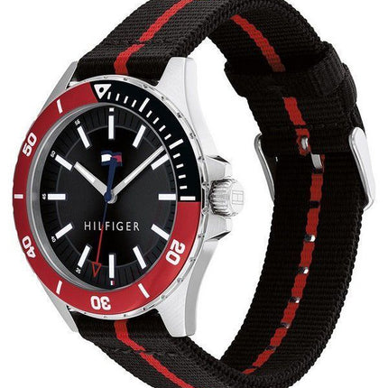 Tommy Hilfiger Logan Nylon Strap Black Dial Quartz 1792010 Mens Watch