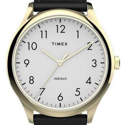 Timex Easy Reader White Dial Quartz Leather Strap TW2T71700 Mens Watch