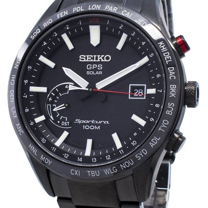 Refurbished Seiko Sportura GPS Solar World Time Japan Made SSF005 SSF005J1 SSF005J Men's Watch