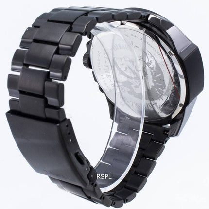 Refurbished Diesel Mega Chief black Ion Plated Brown Dial DZ4318 Men's Watch