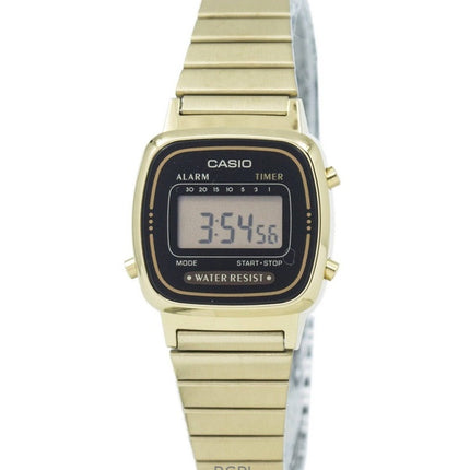 Refurbished Casio Digital Stainless Steel Alarm Timer Quartz LA670WGA-1DF Women's Watch