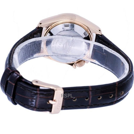 Refurbished Seiko 5 Sports Compact Leather Brown Dial Automatic SRE006K1 100M Women's Watch