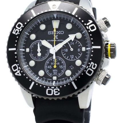 Refurbished Seiko Solar SSC021 SSC021P1 SSC021P Chronograph Diver's 200M Men's Watch