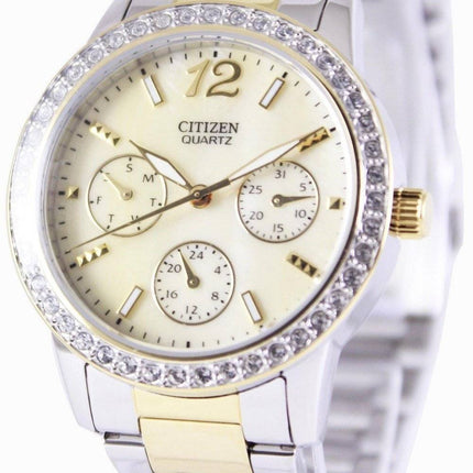 Refurbished Citizen Quartz Swarovski Crystals ED8094-52N Womens Watch