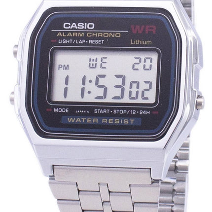 Refurbished Casio Digital Alarm Chrono Stainless Steel A159WA-N1DF A159WA-N1 Mens Watch