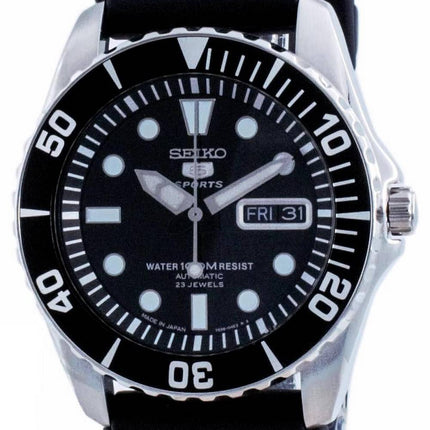 Refurbished Seiko 5 Sports Black Dial Automatic SNZF17K1-var-RB1 Men's 100M Watch