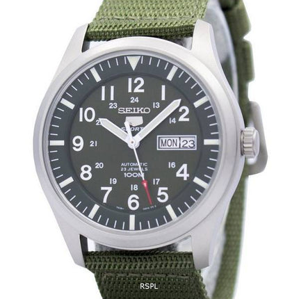 Refurbished Seiko 5 Military Sports Automatic SNZG09 SNZG09K1 SNZG09K 100M Men's Watch