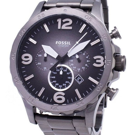 Refurbished Fossil Nate Chronograph Smoke Grey Dial JR1437 Men's Watch