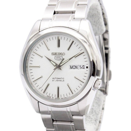 Refurbished Seiko 5 Stainless Steel White Dial Automatic SNKL41J1 Men's Watch