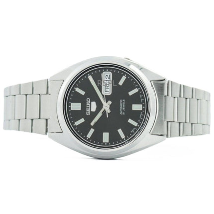 Refurbished Seiko 5 Stainless Steel Black Dial Automatic 21 Jewels SNXS79J1 Men's Watch