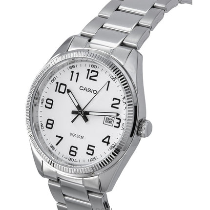 Refurbished Casio Standard Analog Stainless Steel White Dial Quartz MTP-1302D-7B Men's Watches