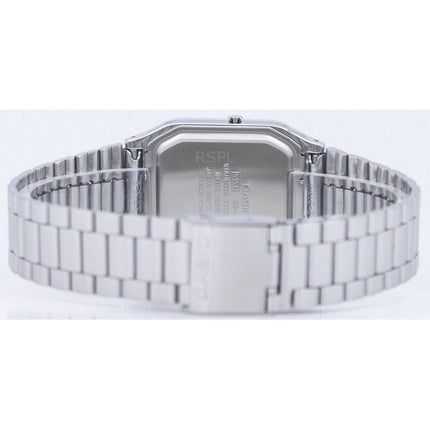 Refurbished Casio Vintage Analog Digital Stainless Steel Black Dial Quartz AQ-230A-1DHDF Unisex Watch