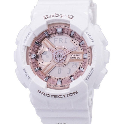 Refurbished Casio Baby-G Analog Digital Resin Strap Copper Dial Quartz BA-110-7A1 100M Women's Watch