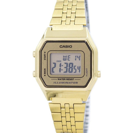 Refurbished Casio Digital Stainless Steel Quartz LA680WGA-9DF Women's Watch
