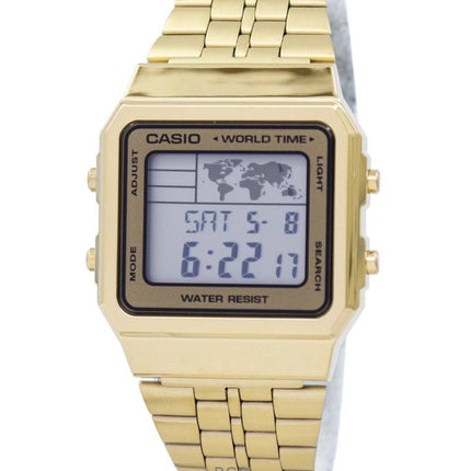 Refurbished Casio Digital Stainless Steel Quartz A500WGA-9DF Men's Watch