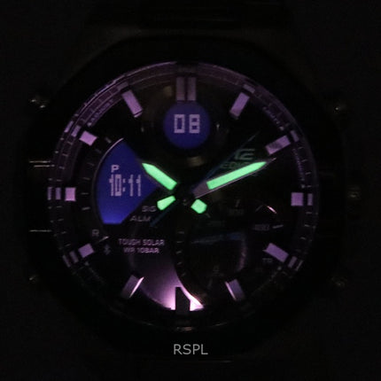 Refurbished Casio Edifice Mobile Link Analog Digital Grey Dial Solar ECB-950DB-1A 100M Men's Watch