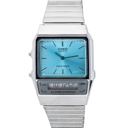 Refurbished Casio Vintage Analog Digital Stainless Steel Bracelet Quartz AQ-800EC-2A Unisex Watch