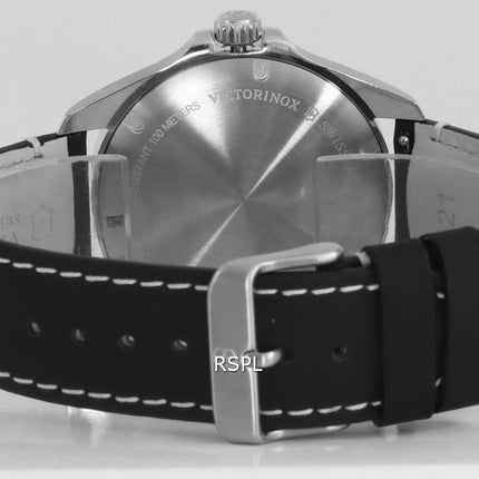 Victorinox Fieldforce Leather White Dial Quartz 241847 100M Mens Watch