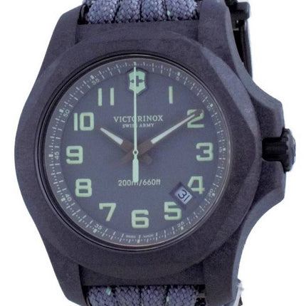 Victorinox I.N.O.X. Carbon Grey Textile Divers Quartz 241861 200M Mens Watch