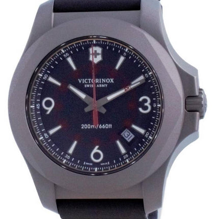 Victorinox I.N.O.X. Black Dial Rubber Quartz 241883 200M Mens Watch
