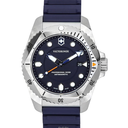 Victorinox Dive Pro Rubber Strap Blue Dial Quartz Diver's 241991 300M Men's Watch