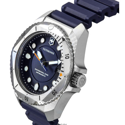 Victorinox Dive Pro Rubber Strap Blue Dial Quartz Diver's 241991 300M Men's Watch