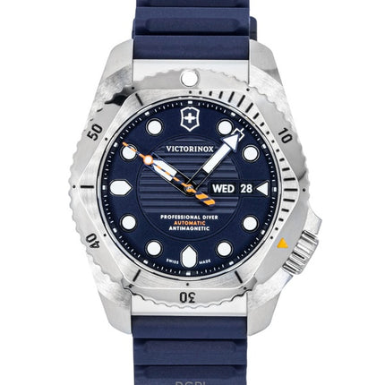 Victorinox Dive Pro Rubber Strap Matt Blue Dial Automatic Diver's 241995 300M Men's Watch