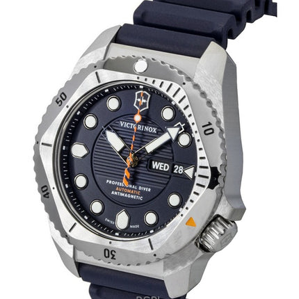 Victorinox Dive Pro Rubber Strap Matt Blue Dial Automatic Diver's 241995 300M Men's Watch