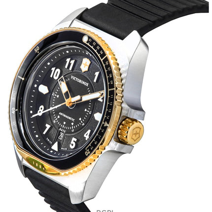 Victorinox Journey 1884 Rubber Strap Black Dial Quartz Diver's 242014 200M Men's Watch