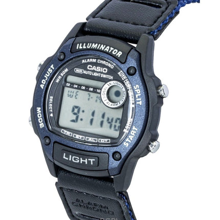 Casio Standard Digital Leather And Cloth Strap Quartz W-220HF-2AV Unisex Watch