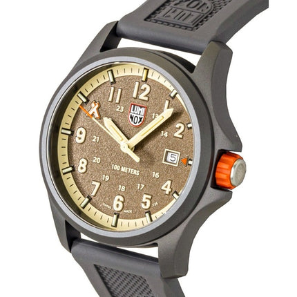 Luminox Bear Grylls Survival Land Rubber Strap Brown Dial Quartz XB.3716 100M Men's Watch