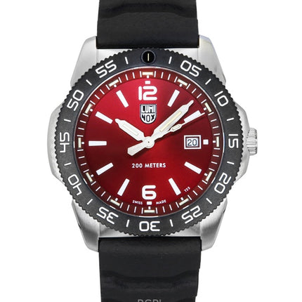 Luminox Pacific Diver Rubber Strap Red Dial Quartz XS.3135 200M Men's Watch