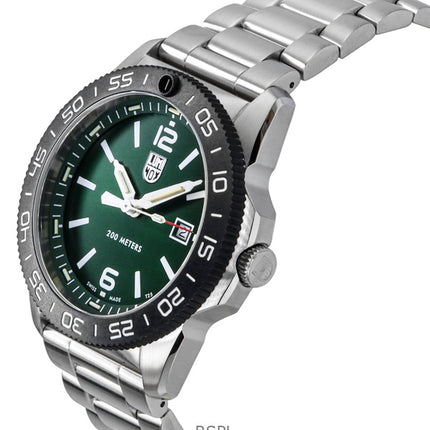 Luminox Pacific Diver Stainless Steel Green Dial Quartz XS.3137 200M Men's Watch