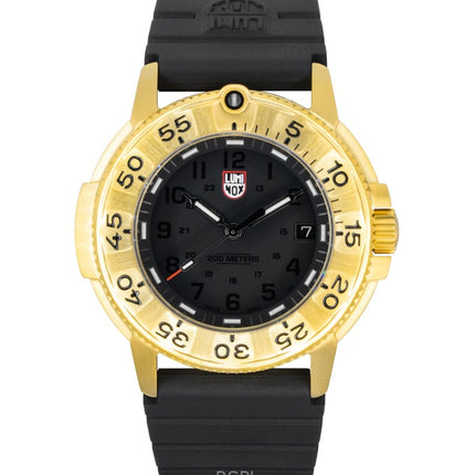 Luminox Navy Seal Foundation Rubber Strap Black Dial Quartz Diver's XS.3221.NSF 200M Men's Watch