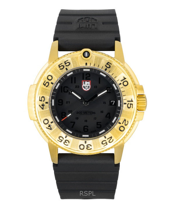 Luminox Navy Seal Foundation Rubber Strap Black Dial Quartz Diver's XS.3221.NSF 200M Men's Watch