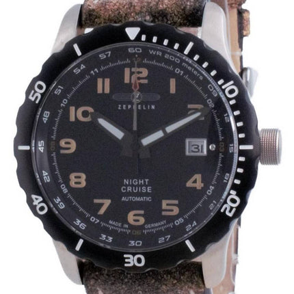 Zeppelin Night Cruise Black Dial Automatic 7264-5 72645 200M Men's Watch