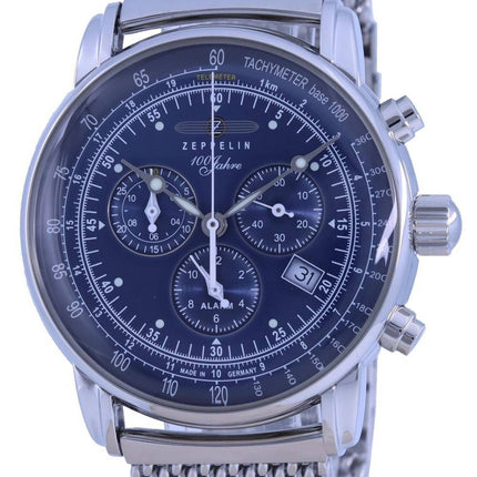 Zeppelin 100 Jahre Ed.1 Blue Dial Chronograph Quartz 7680M-3 7680M3 Men's Watch