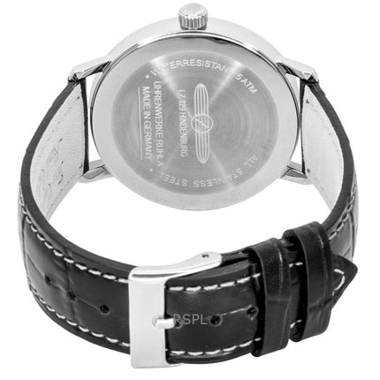 Zeppelin LZ 129 Hindenburg Leather Strap Green Dial Quartz 80484 Men's Watch