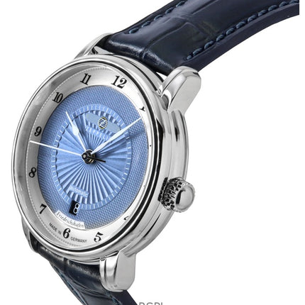 Zeppelin Friedrichshafen Leather Strap Blue Dial Automatic 85563 Women's Watch