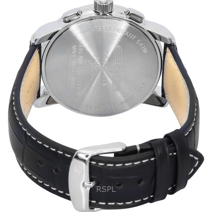 Zeppelin 100 Jahre Chronograph Leather Strap Silver Dial Quartz 86701 Men's Watch