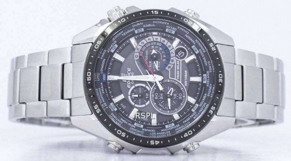 Casio Edifice Tough Solar Chronograph World Time EQS-500DB-1A1 EQS500DB-1A1 Men's Watch